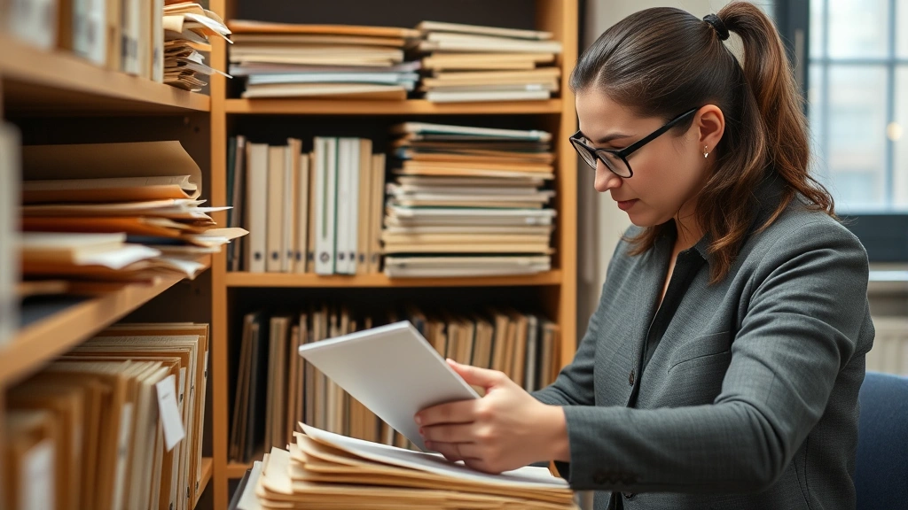 santa clara county sales tax - 
Business owner organizing financial records and receipts in filing system for t