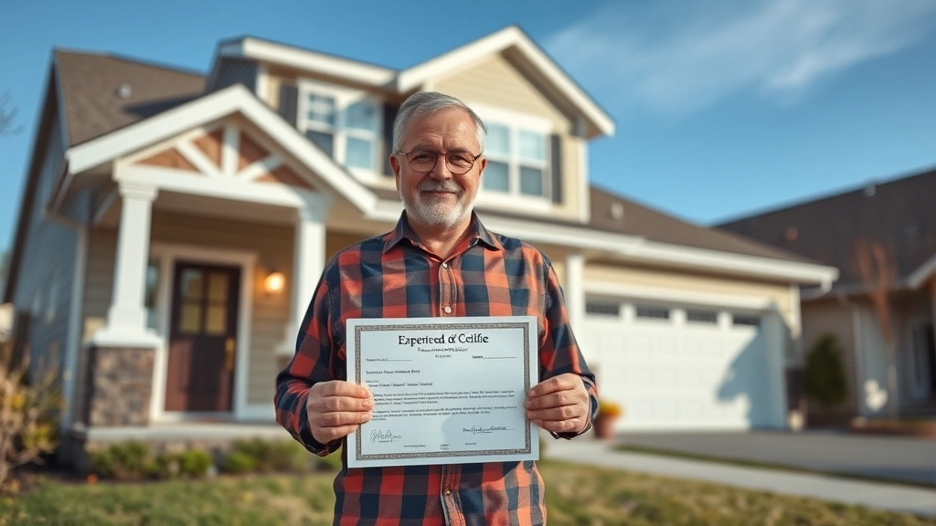 school taxes and district taxes laredo tx online - 
Homeowner standing in front of house holding approved exemption certificate wit