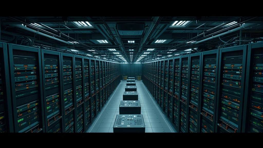 sdt: cutting datacenter tax through simultaneous data-delivery threads - 
Overhead view of a large datacenter facility with rows of server racks, cable m