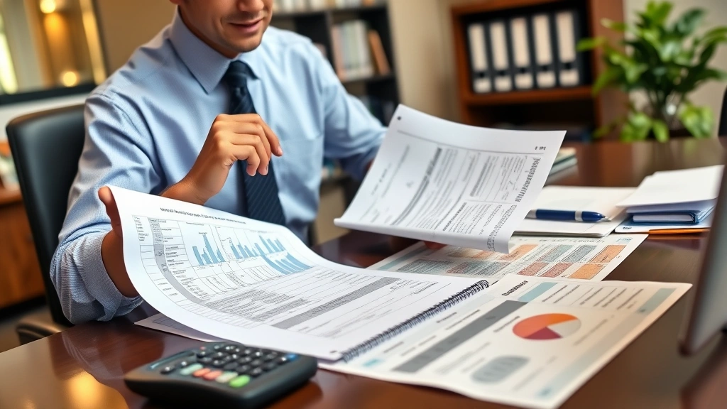 section 899 foreign tax - 
CPA reviewing foreign tax documents and currency exchange papers at desk with c