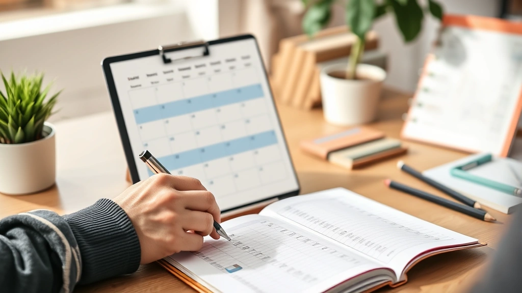 section 899 foreign tax - 
Person checking calendar and tracking travel days, notebook with checklist, org