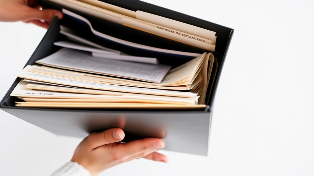 self employment tax credit - 
Hands holding organized file folder with tax documents, receipts, and financial