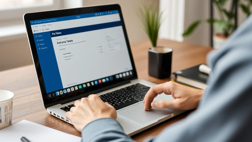 shelton tax collector -
Person using computer to pay taxes online through secure portal on laptop scree