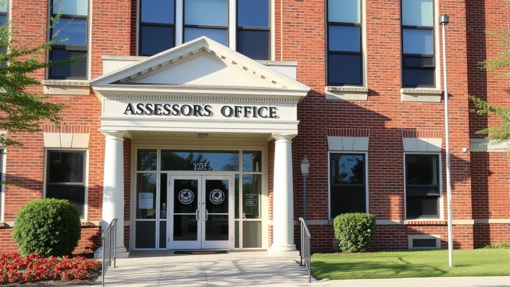 sherburne county property tax -
County assessor’s office building exterior, brick construction, governmen