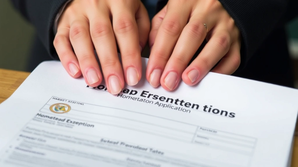 st johns county property tax - 
Close-up of hands holding a homestead exemption application form with Florida s