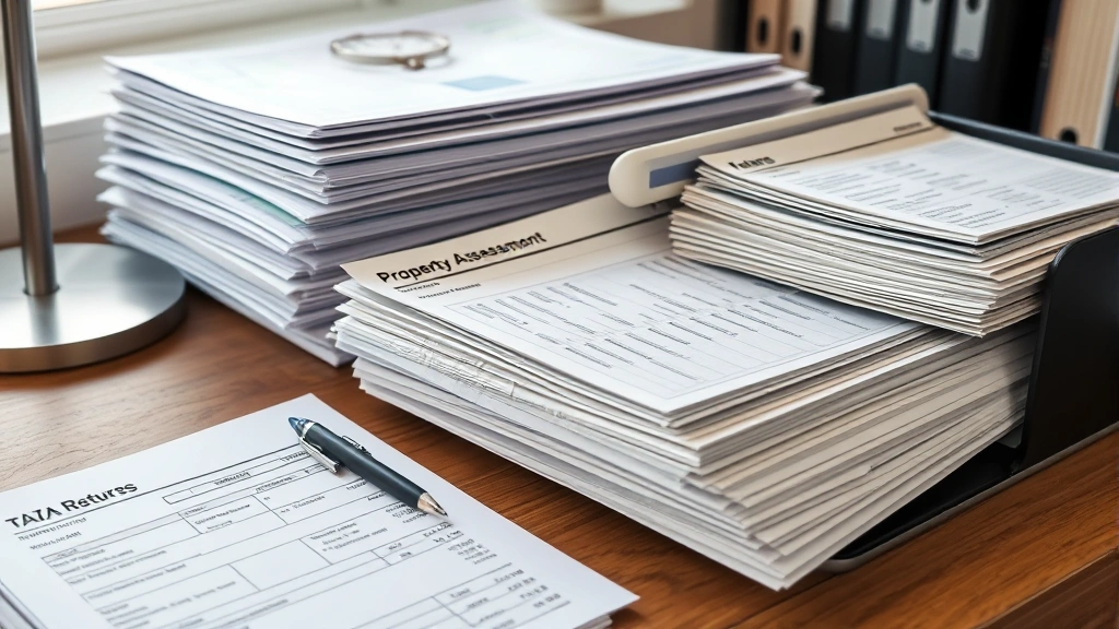 st louis county senior tax freeze - 
Professional documents organized on desk including tax returns, income statemen