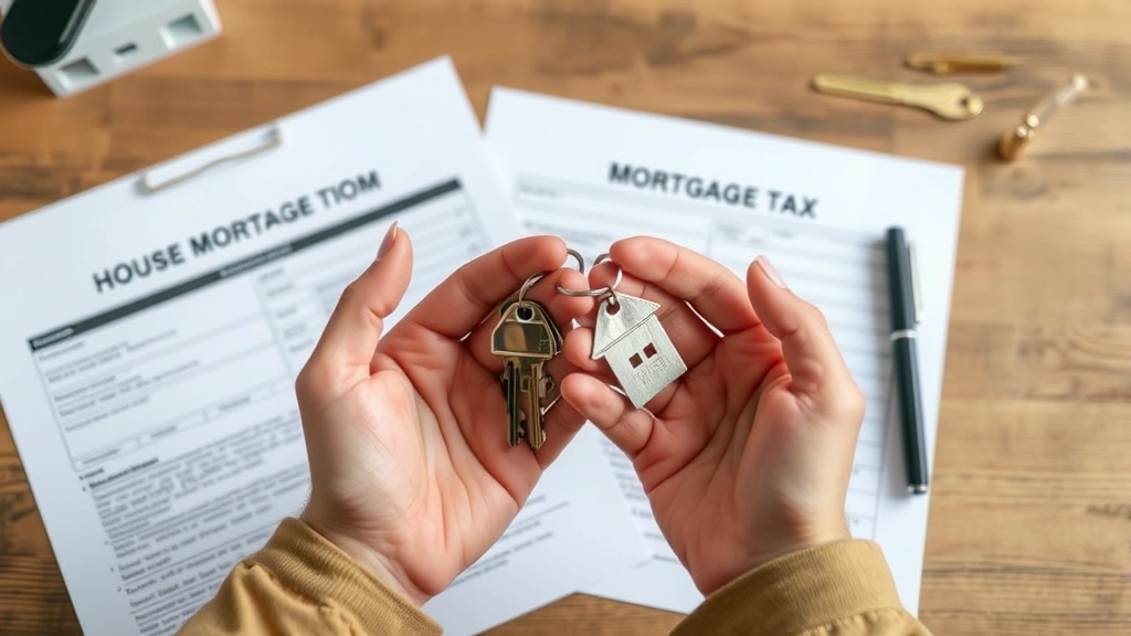 st louis real estate tax - 
Hands holding house keys and mortgage documents with property tax bill visible 