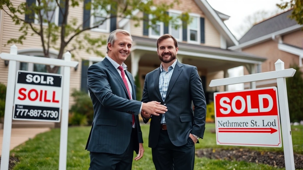 st louis real estate tax - 
Real estate professional and client shaking hands in front of St Louis resident