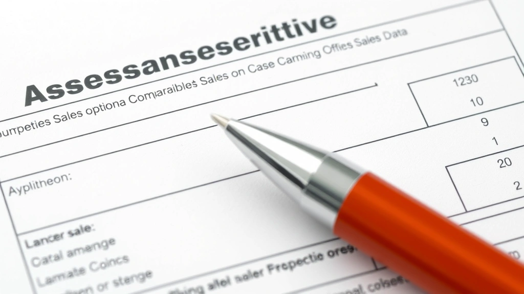 st tammany tax assessor - 
Close-up of property assessment form and comparable sales data with pen marking