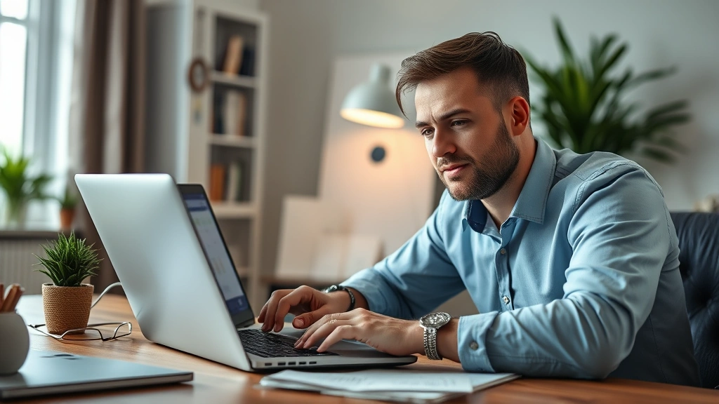 state of michigan estimated tax payments - 
Business owner using laptop to submit estimated tax payment through secure onli