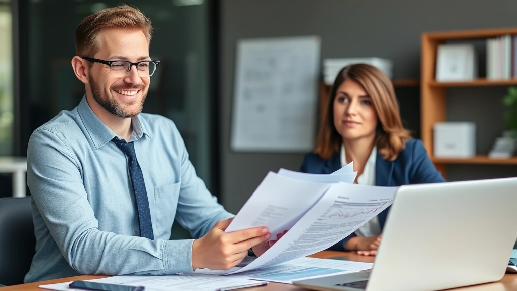 status of pennsylvania tax refund - 
Friendly accountant or financial advisor in business attire explaining tax docu