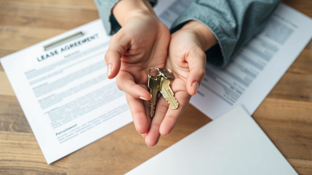 str tax loophole -
Close-up of hands holding property keys and lease agreement documents on wooden