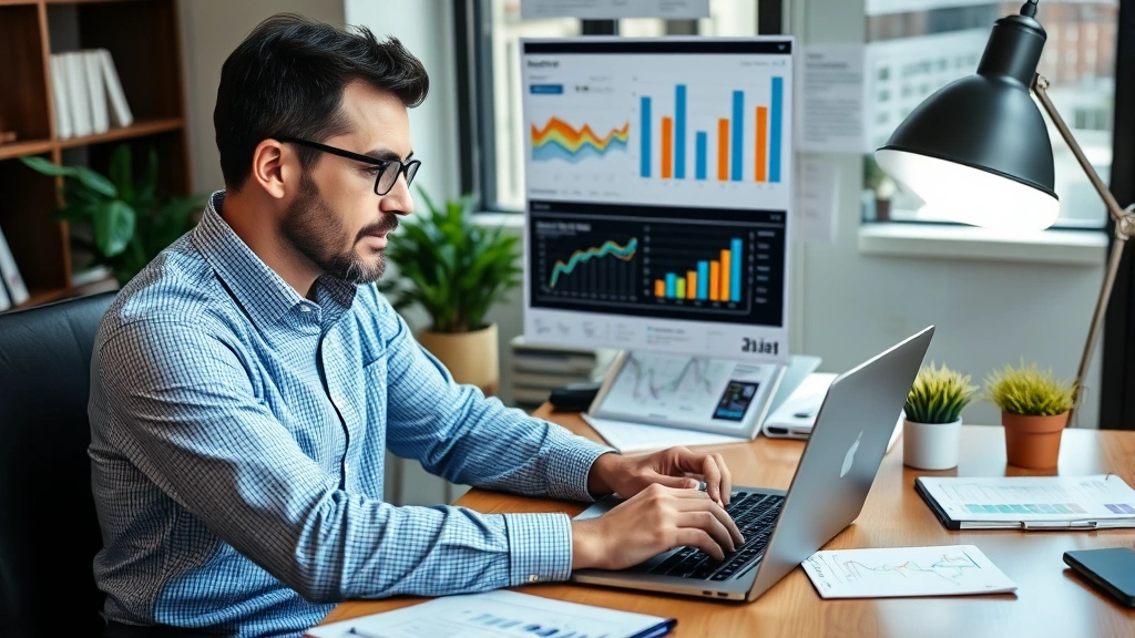 str tax loophole -
Business owner sitting at desk with laptop, analyzing real estate investment sp