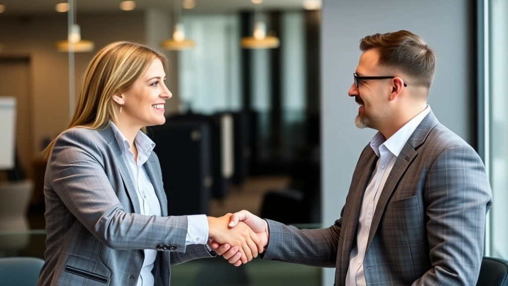 suffolk county ny sales tax - 
Handshake between tax professional and small business owner in a consultation m