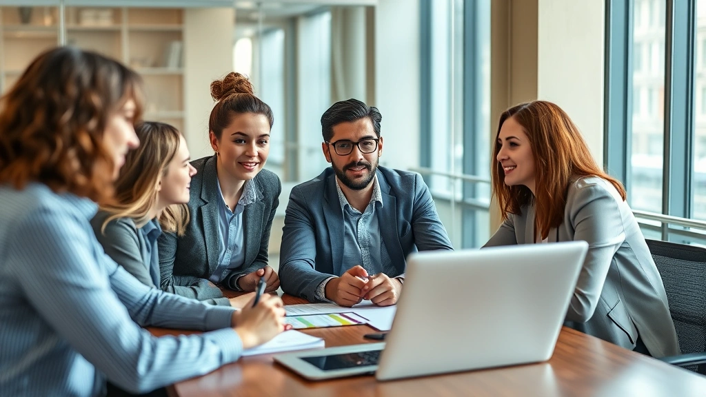 tabor tax refund 2025 - 
Diverse group of people in business casual clothing discussing finances around 