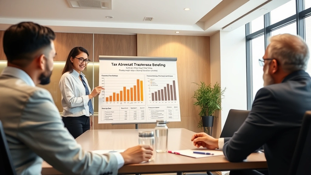 tax abatement definition - 
Tax professional presenting financial charts and abatement program benefits to 