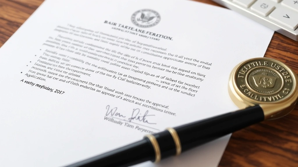 tax abatement definition - 
Close-up of approved tax abatement application letter with official seal and si