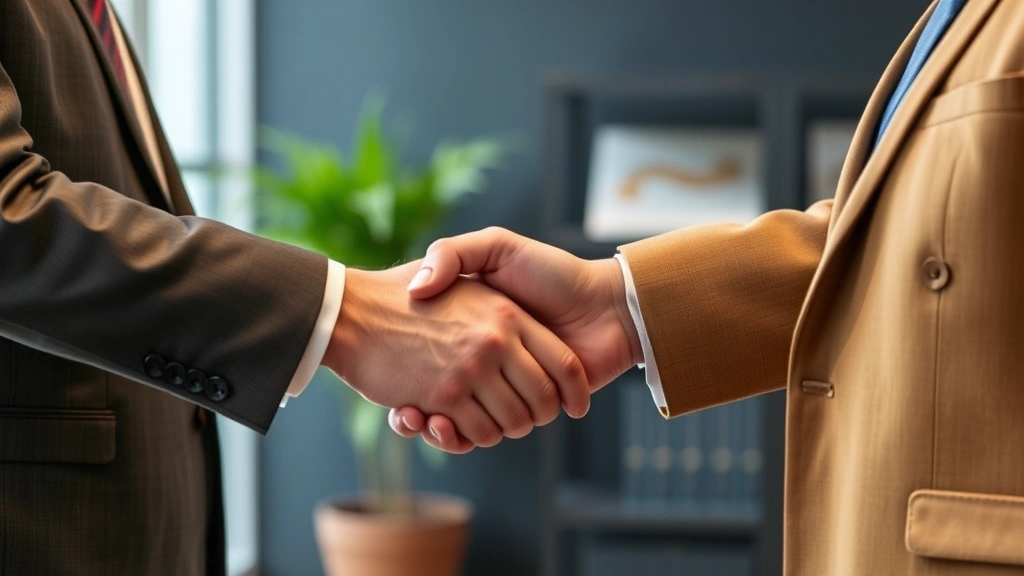 tax certificates - 
Handshake between investor and real estate attorney discussing tax certificate 