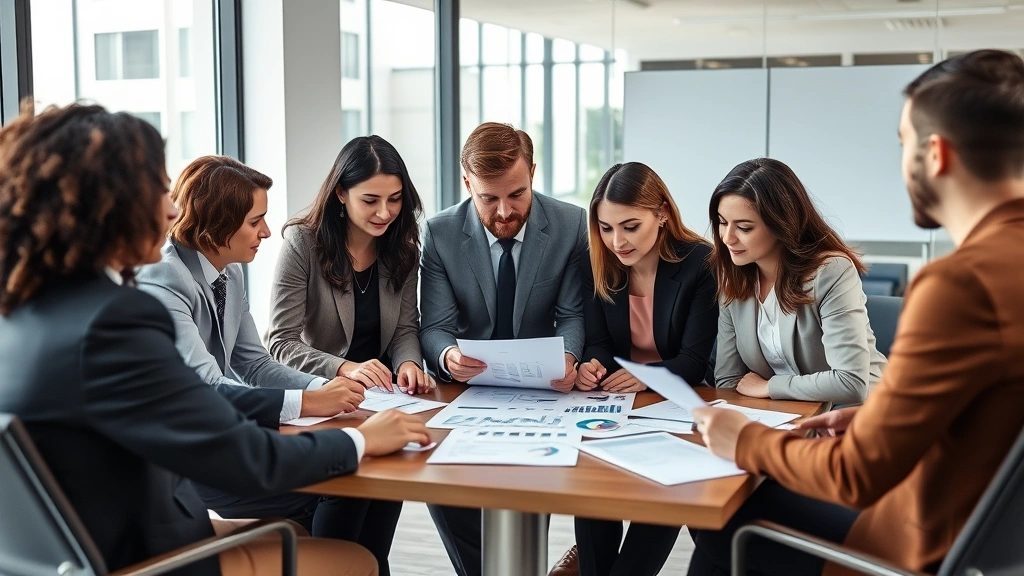 tax clipart - 
Diverse business professionals in modern office having collaborative meeting re