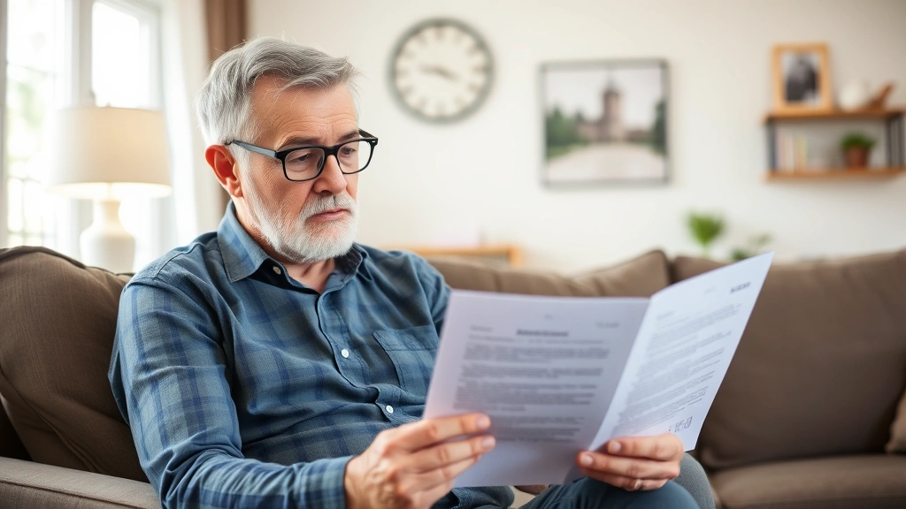 tax collector city of bridgeport -
Senior homeowner reviewing property assessment letter with concerned expression