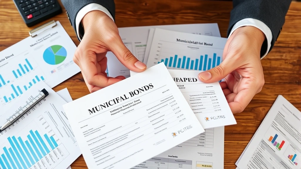 tax equivalent yield formula - 
Close-up of hands holding municipal bond certificates with financial charts and