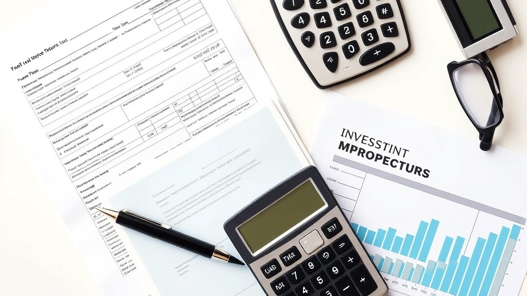 tax equivalent yield formula - 
Overhead view of tax return forms, calculator, and investment prospectus docume