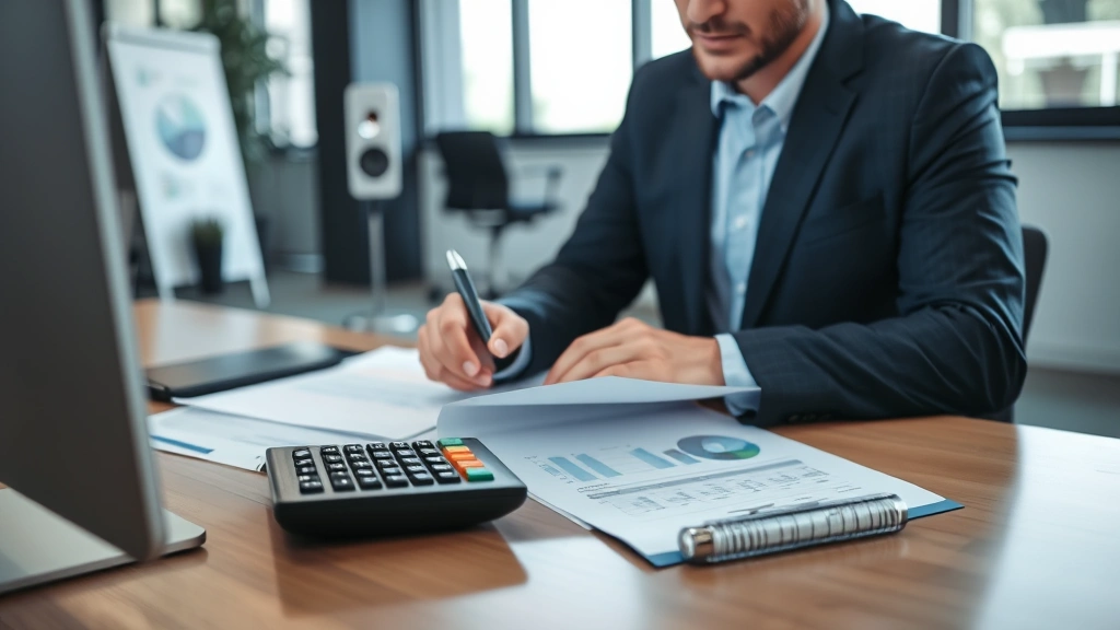 tax fraud tycoon roblox codes - 
Professional financial advisor reviewing documents at desk with calculator and 