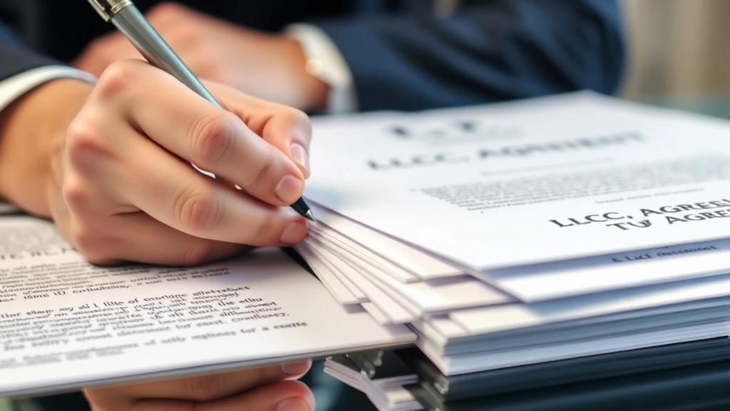 tax group llc - 
Close-up of someone signing LLC formation documents with a pen, with multiple e