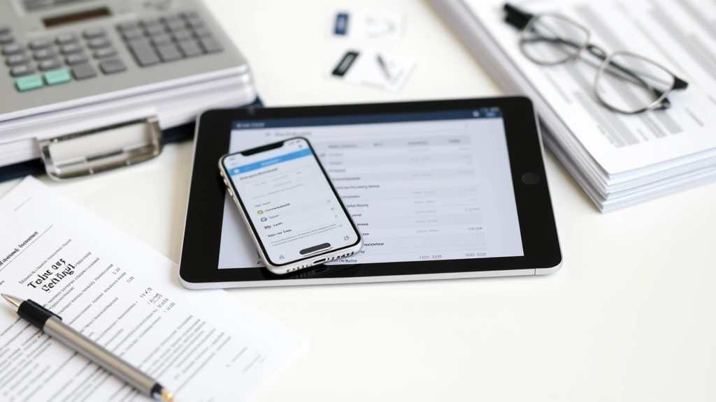 tax ok gov oktap - 
Tablet and smartphone showing tax portal interface on screen, surrounded by org