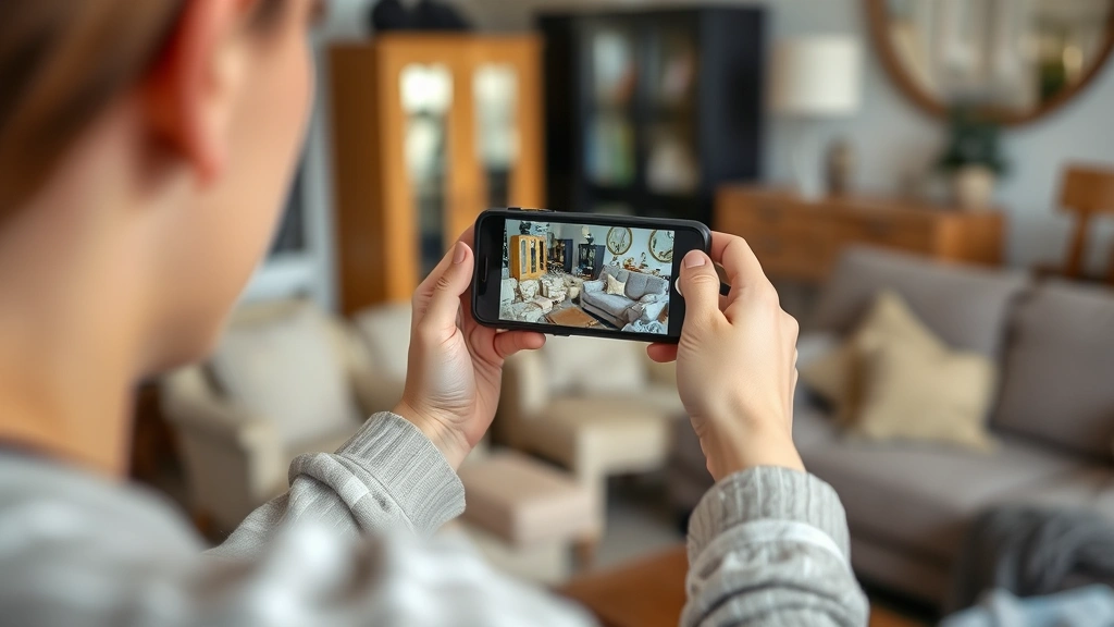 tax write off for donations to goodwill -
Person photographing gently used furniture and household items for donation val