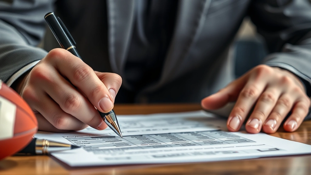taxa cricket -
Close-up of hands reviewing contract documents and payment schedules related to