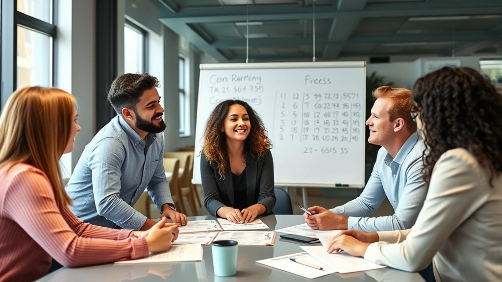 taxair tracking - 
Diverse team in business meeting discussing quarterly tax planning and financia