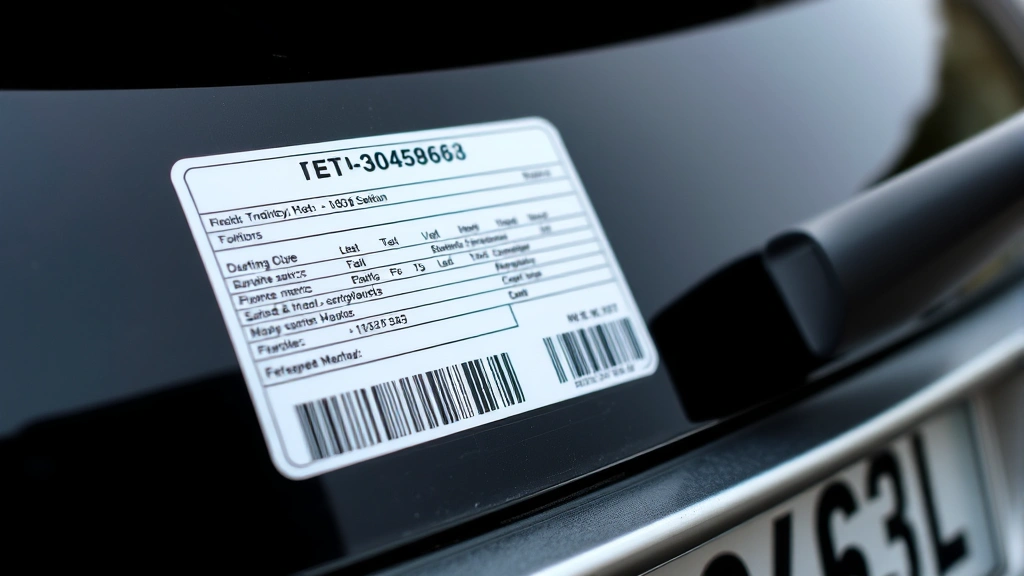 taxes on cars in south carolina - 
Detailed view of vehicle registration sticker and license plate on car window
