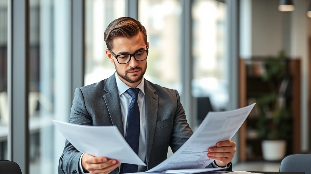 teresa giudice luis ruelas tax debt - 
Serious male accountant in business suit examining tax return paperwork in cont