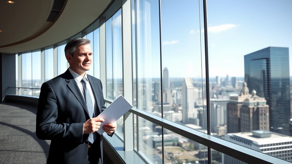 texas estate tax -
Estate planning attorney in business suit standing by floor-to-ceiling windows