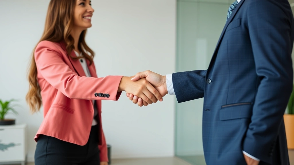 town of north hempstead taxes - 
Handshake between professional woman and man in business attire, representing t