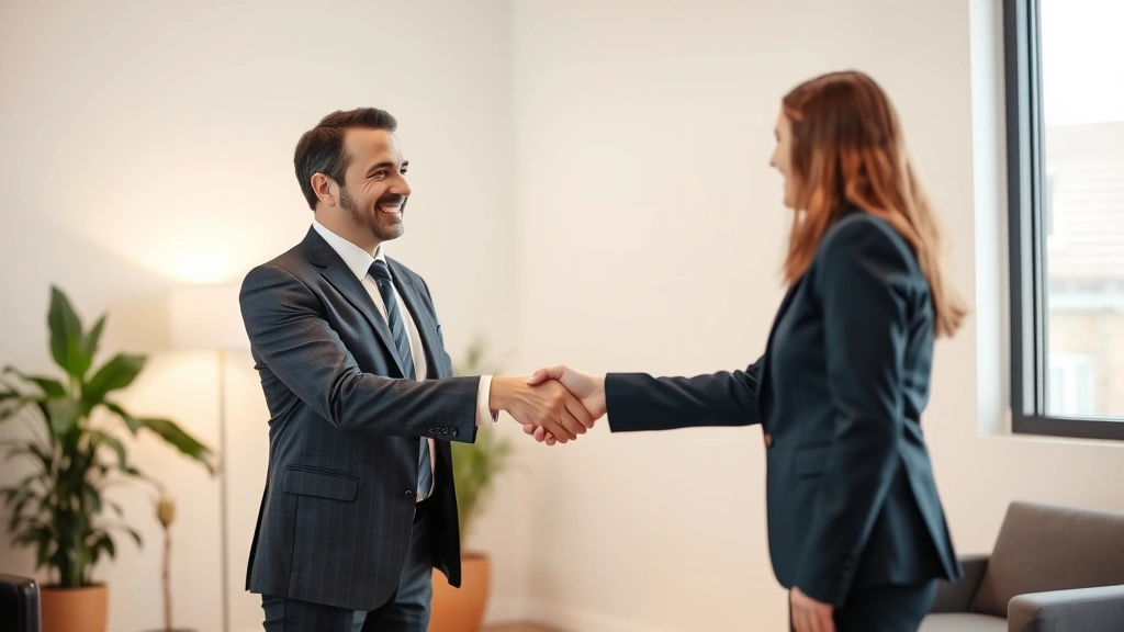 triumph us tax solutions - 
Handshake between tax professional in business suit and client in neutral offic