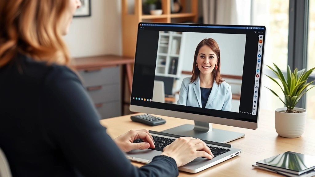 triumph us tax solutions - 
Woman on video call with tax advisor on computer screen, laptop showing tax sof