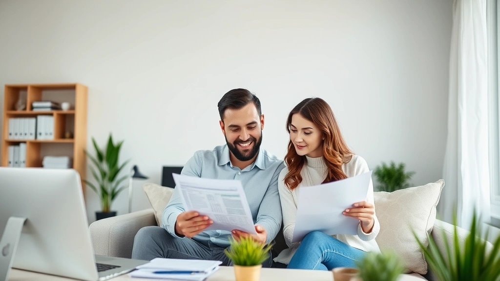 us foreign tax bill -
Diverse expat couple reviewing financial statements and foreign tax forms in co