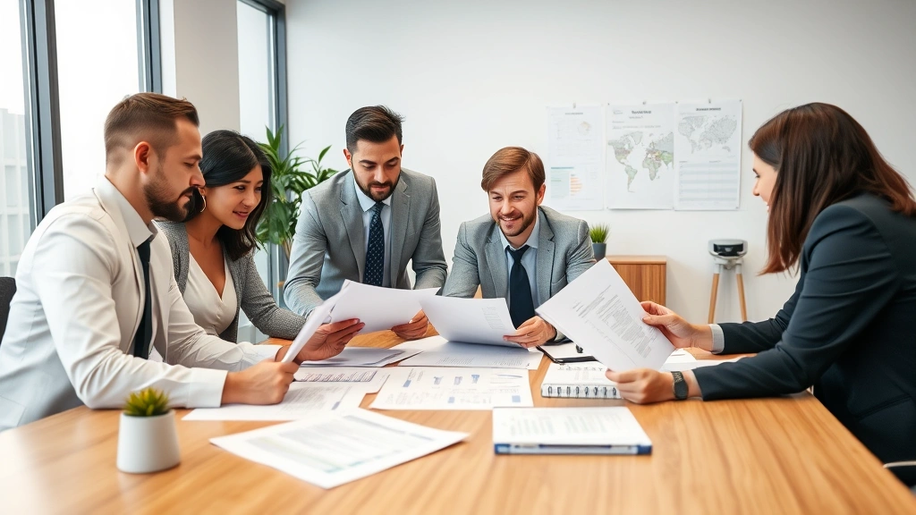 utah tax refund - 
Diverse team of accountants in professional office reviewing tax papers and fin