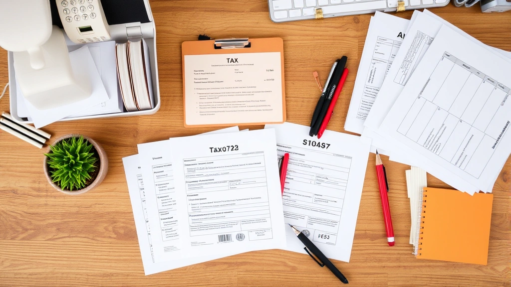 vancouver wa sales tax - 
organized workspace with tax forms
