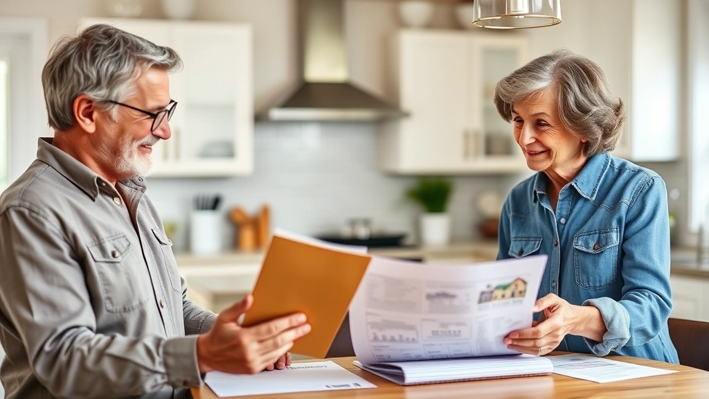 ventura property tax - 
Diverse senior couple reviewing home improvement plans and property tax forms i