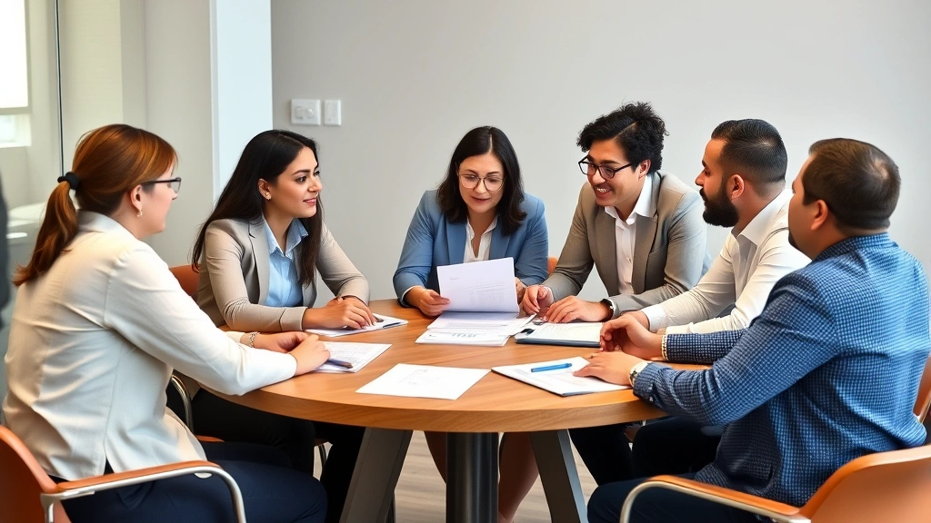 vermont income tax - 
Diverse group of professionals in casual business attire discussing tax plannin