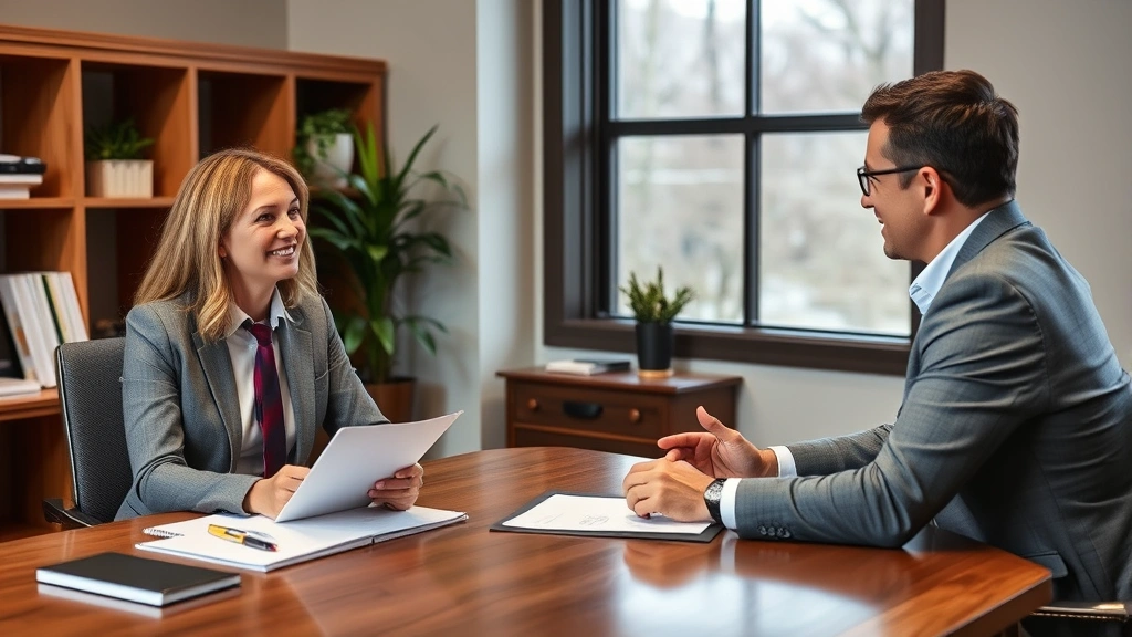 vermont income tax - 
Business professional in Vermont office meeting with tax advisor
