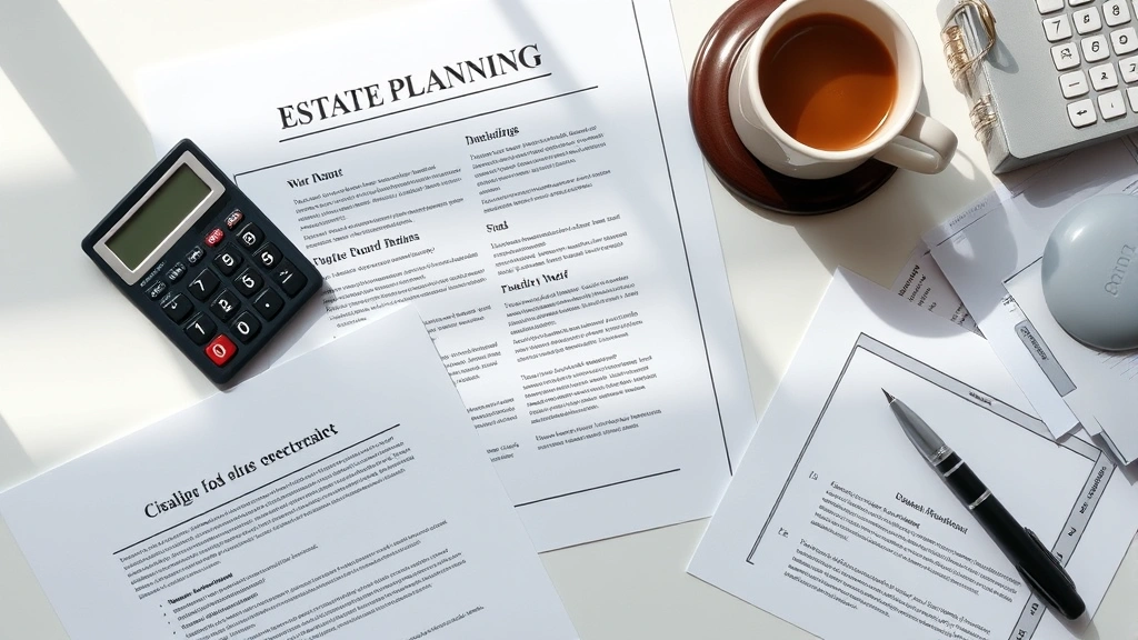 virginia estate inheritance tax - 
Overhead shot of estate planning documents, calculator, and legal papers spread