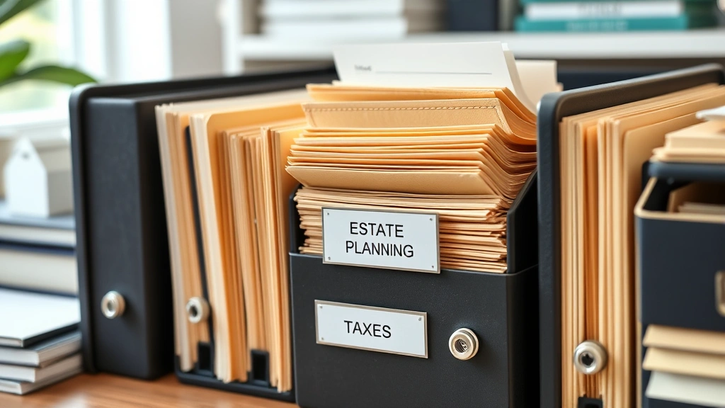 virginia estate inheritance tax - 
Organized filing system with labeled folders for estate planning, taxes, and le