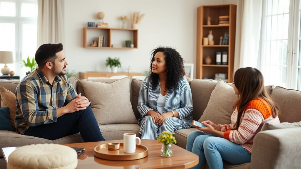 virginia estate tax - 
Diverse family having a serious conversation in a home living room
