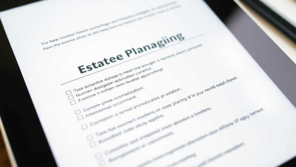 virginia estate tax - 
Estate planning checklist on a tablet screen with legal documents
