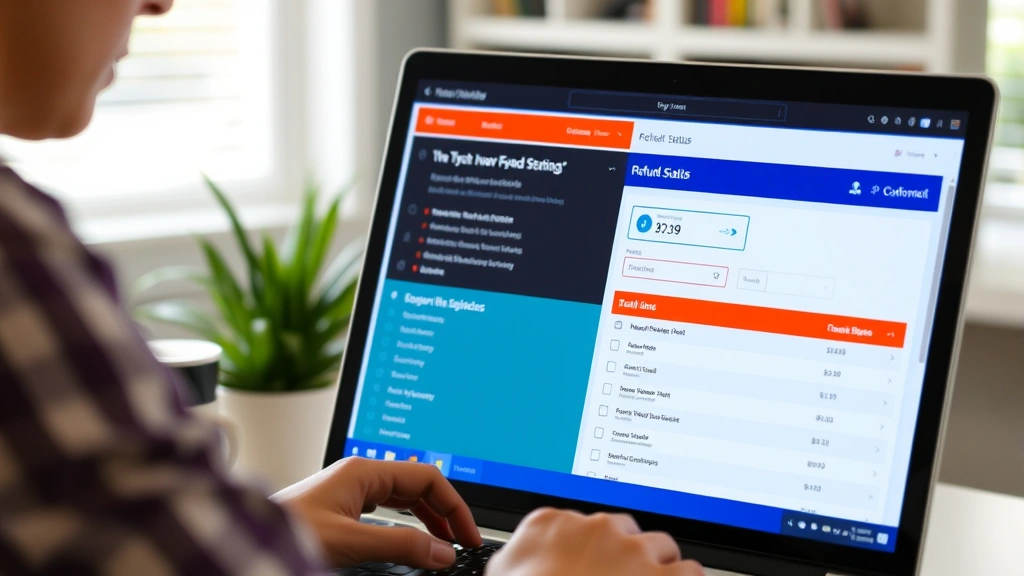 virginia income tax refund status - 
Person using computer to check refund status online
