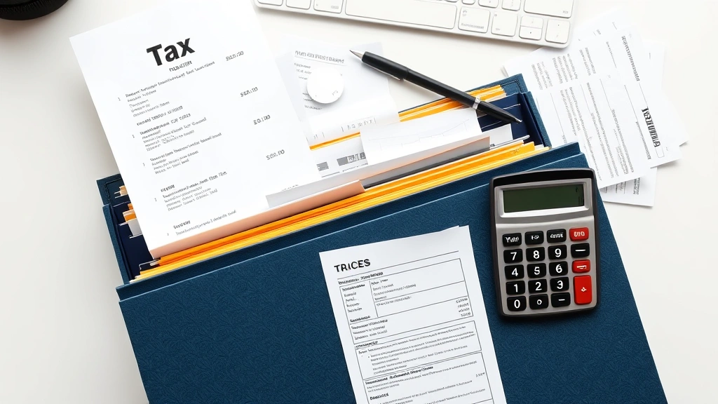 wa state excise tax - 
Overhead shot of organized tax filing system with folders, receipts, and calcul